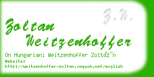 zoltan weitzenhoffer business card